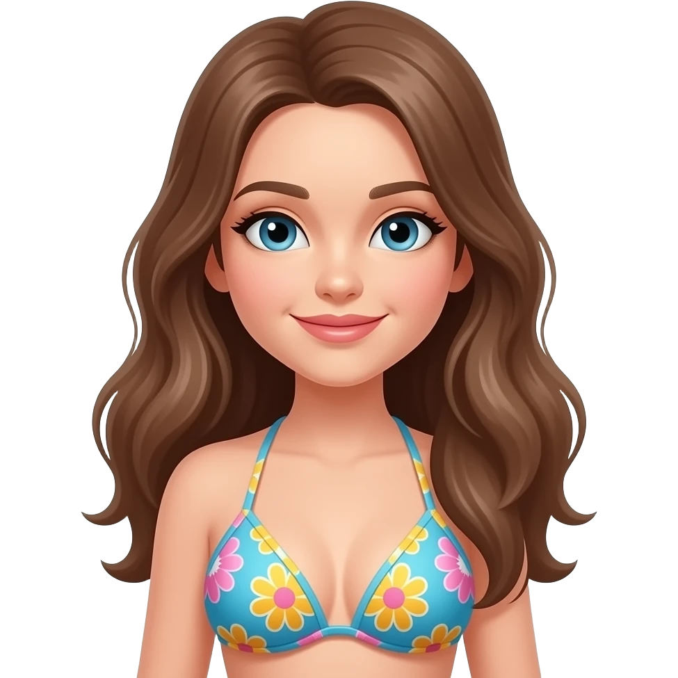 girl with bikini and bra emoji