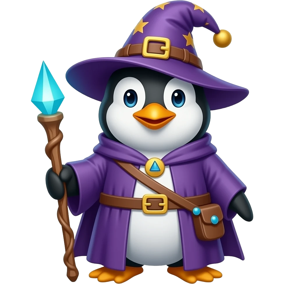 Penguin Wizard emoji