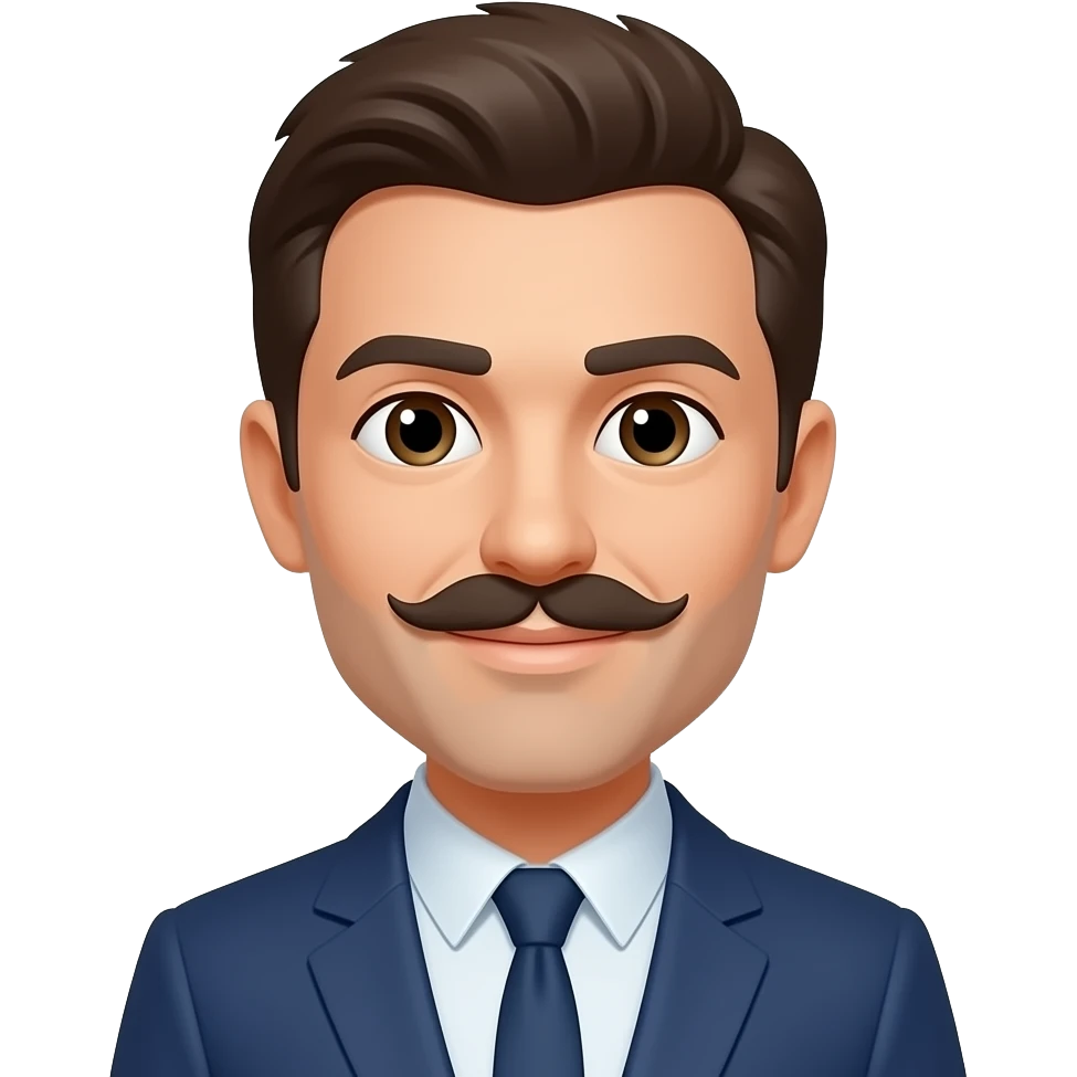 mustached person emoji