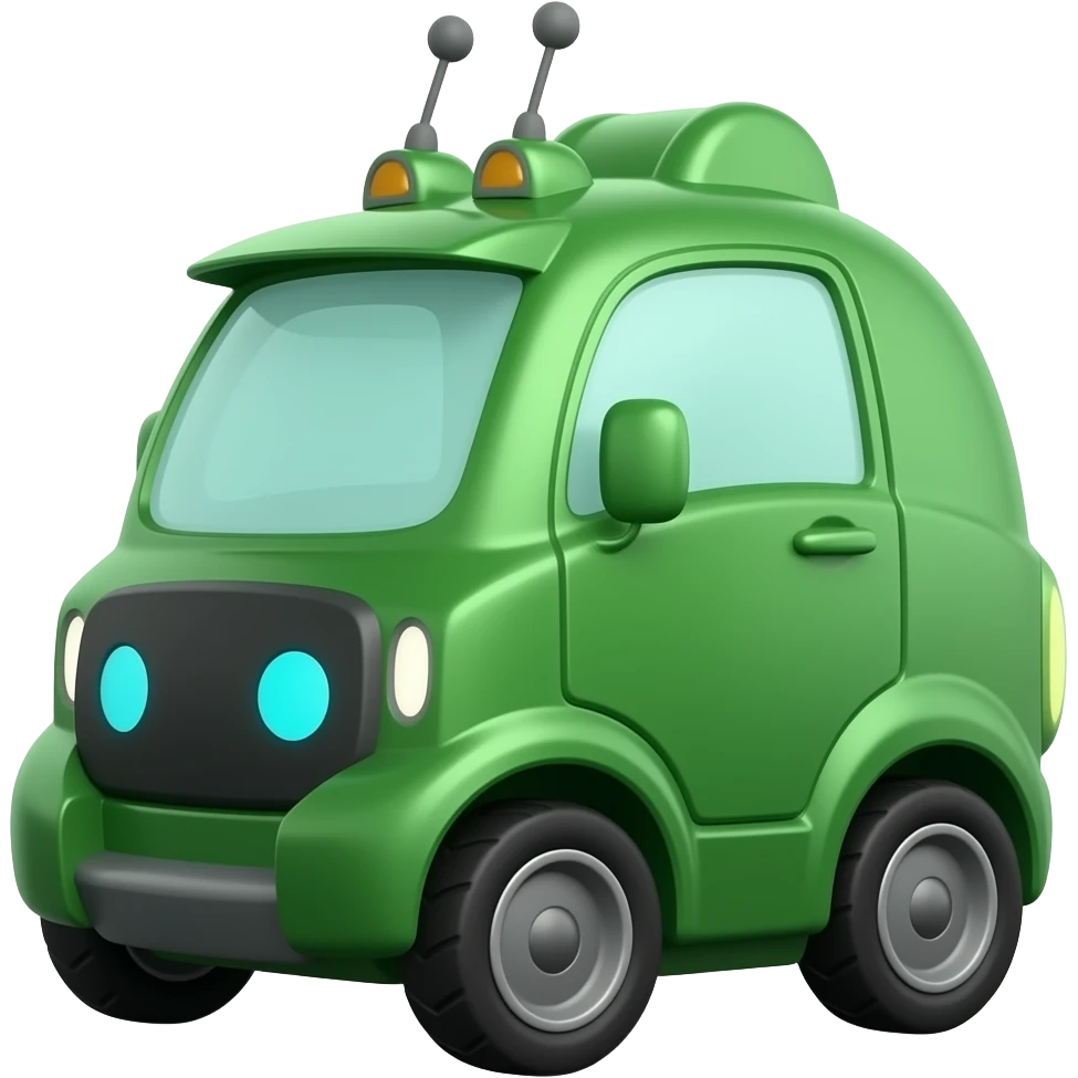 green delivery robot emoji