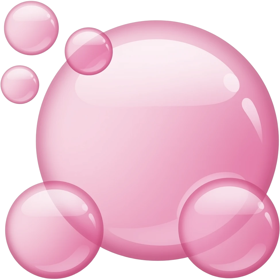Pink bubbles emoji
