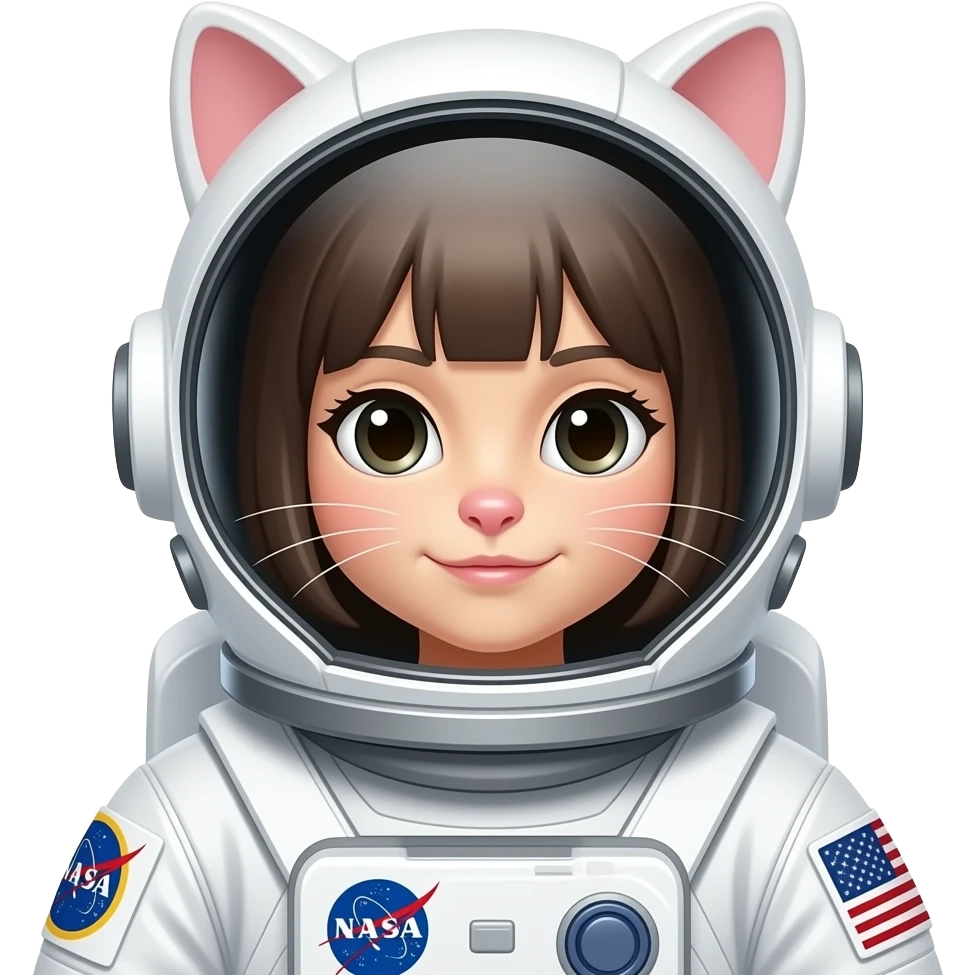 astronaut cat girl emoji