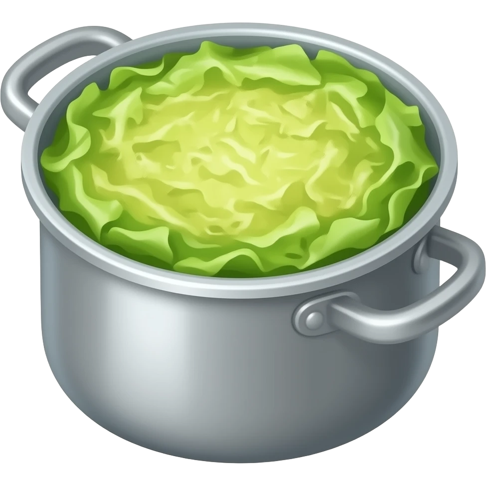 green lettuce casserole in pot emoji