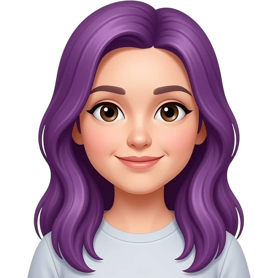 long purple hair emoji
