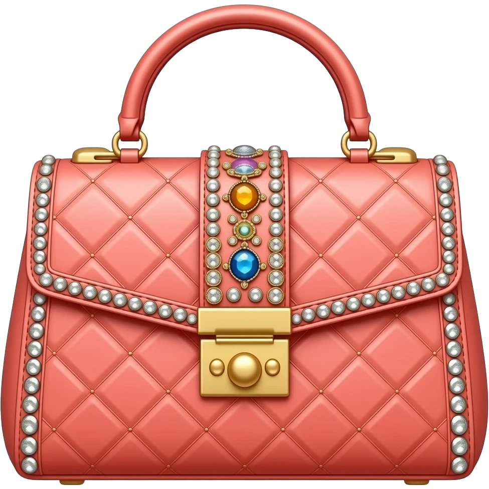 Bolso marca sin agarradera con evillas premiun costoso y colores femeninos de alta costura coral emoji