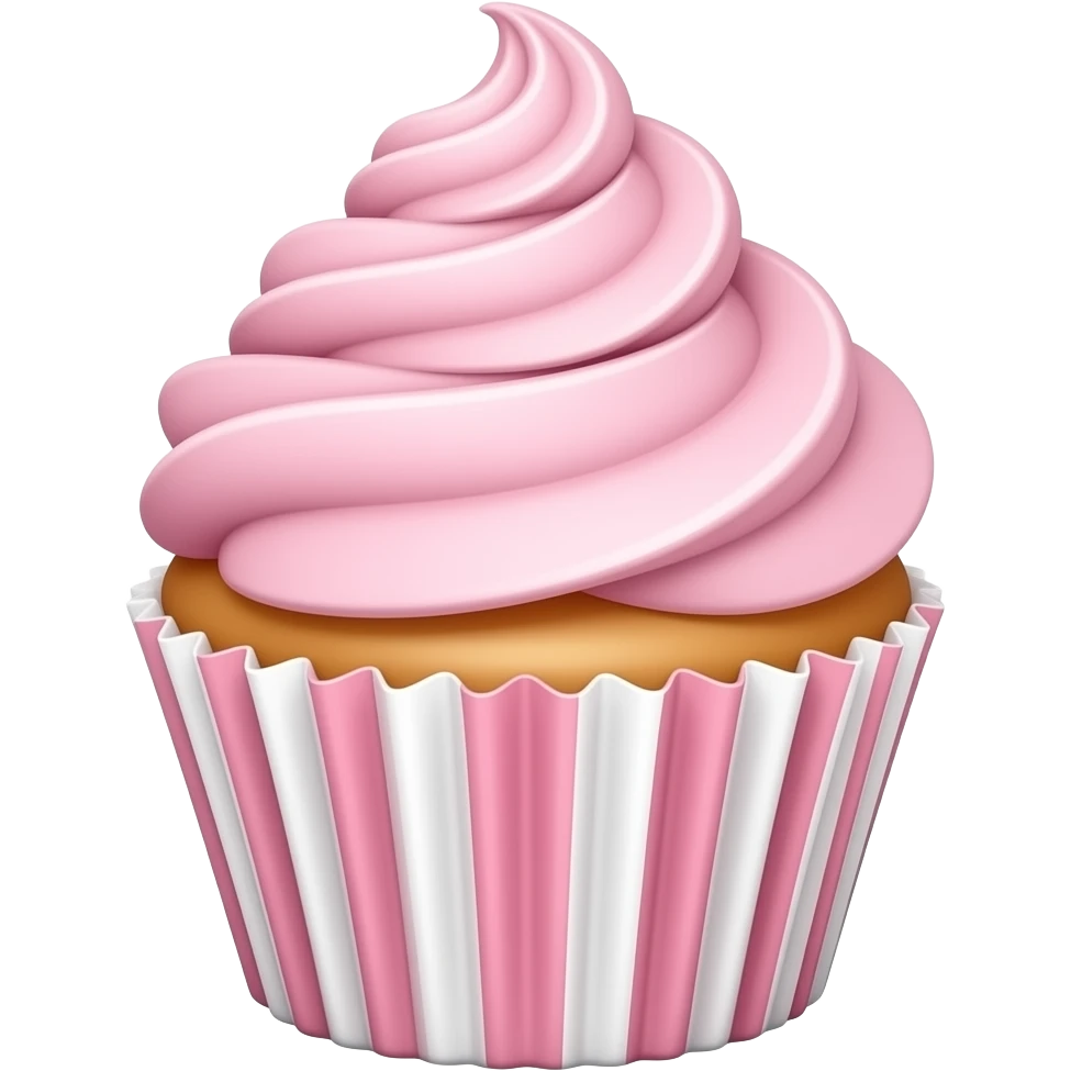 Pink cupcake emoji