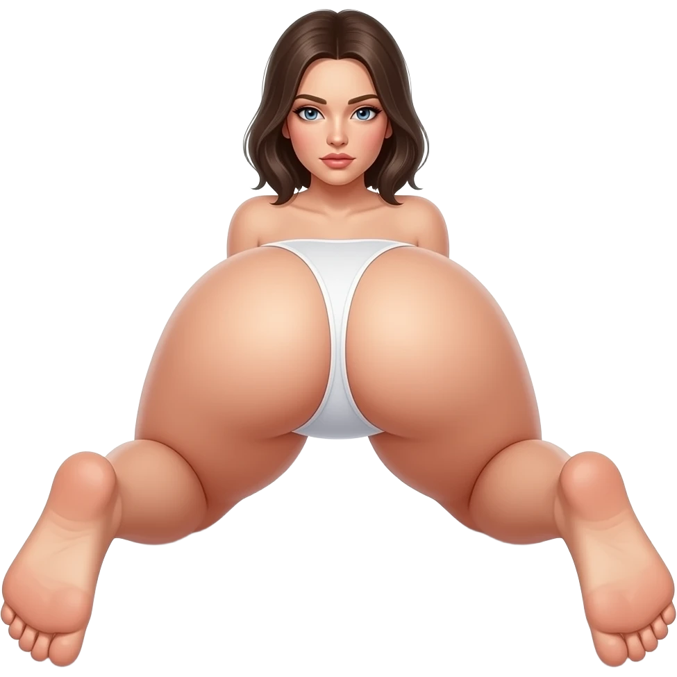 Nude girl on all 4’s showing her ass. Legs spread looking back. Show vagina ass up vagina showing emoji