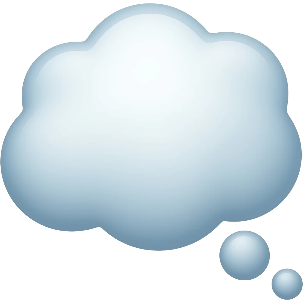 nube de pensamiento emoji