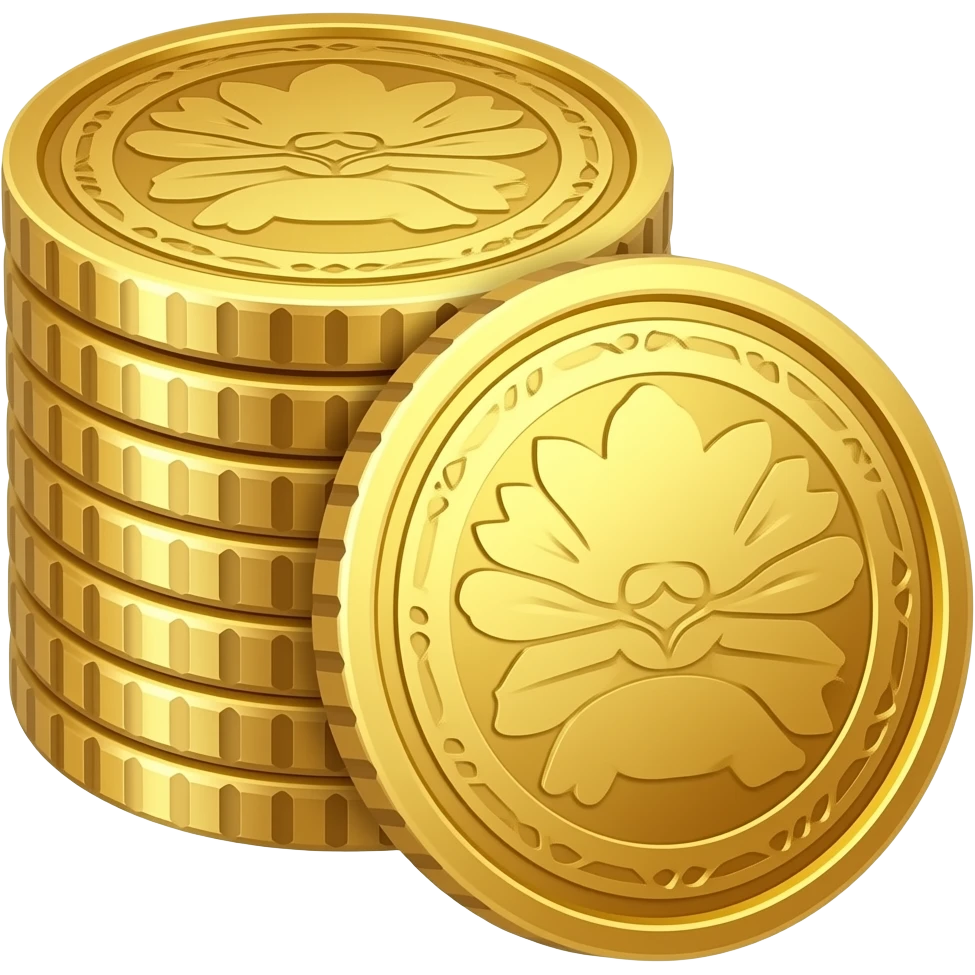 gold token stack emoji