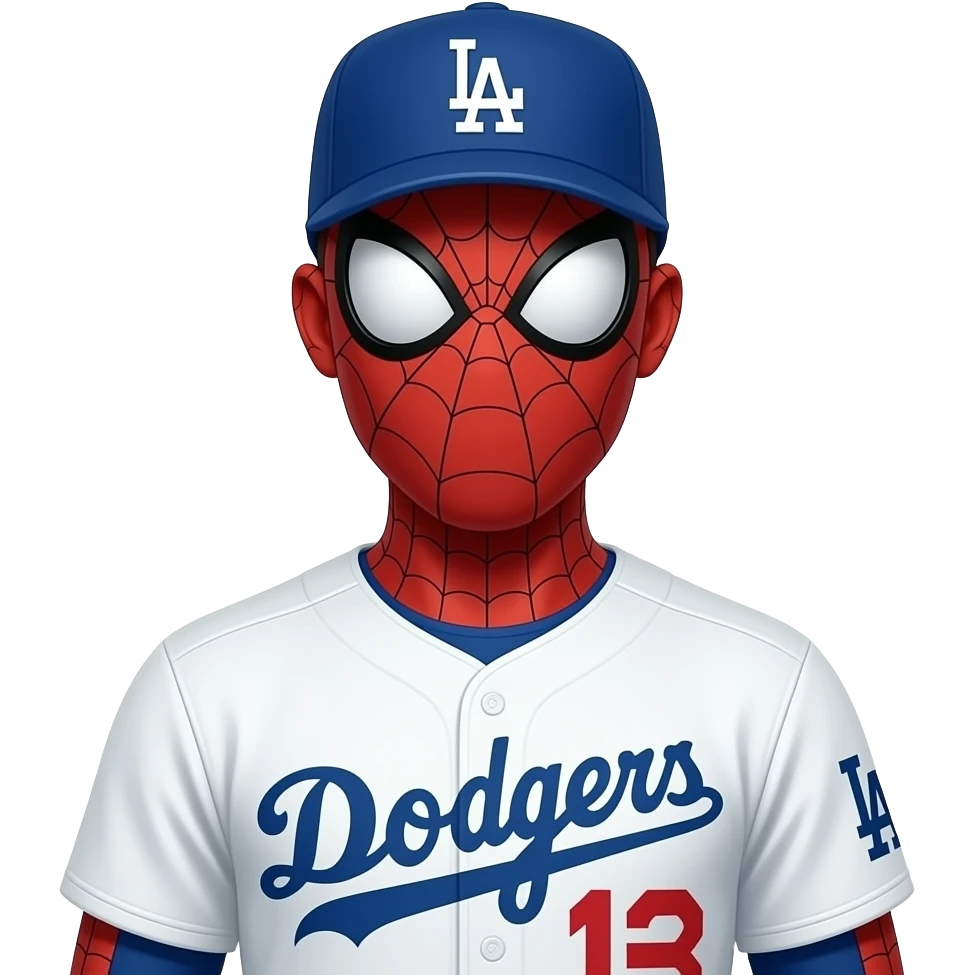 LA dodgers spiderman emoji