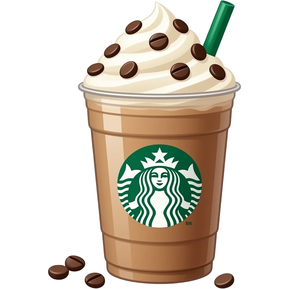 Starbucks Frappe choco chips emoji