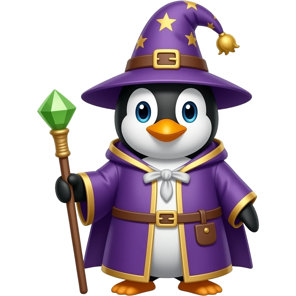 Penguin Wizard emoji