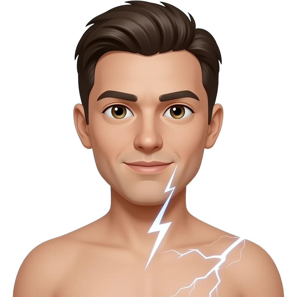 lightning bolt on skin emoji