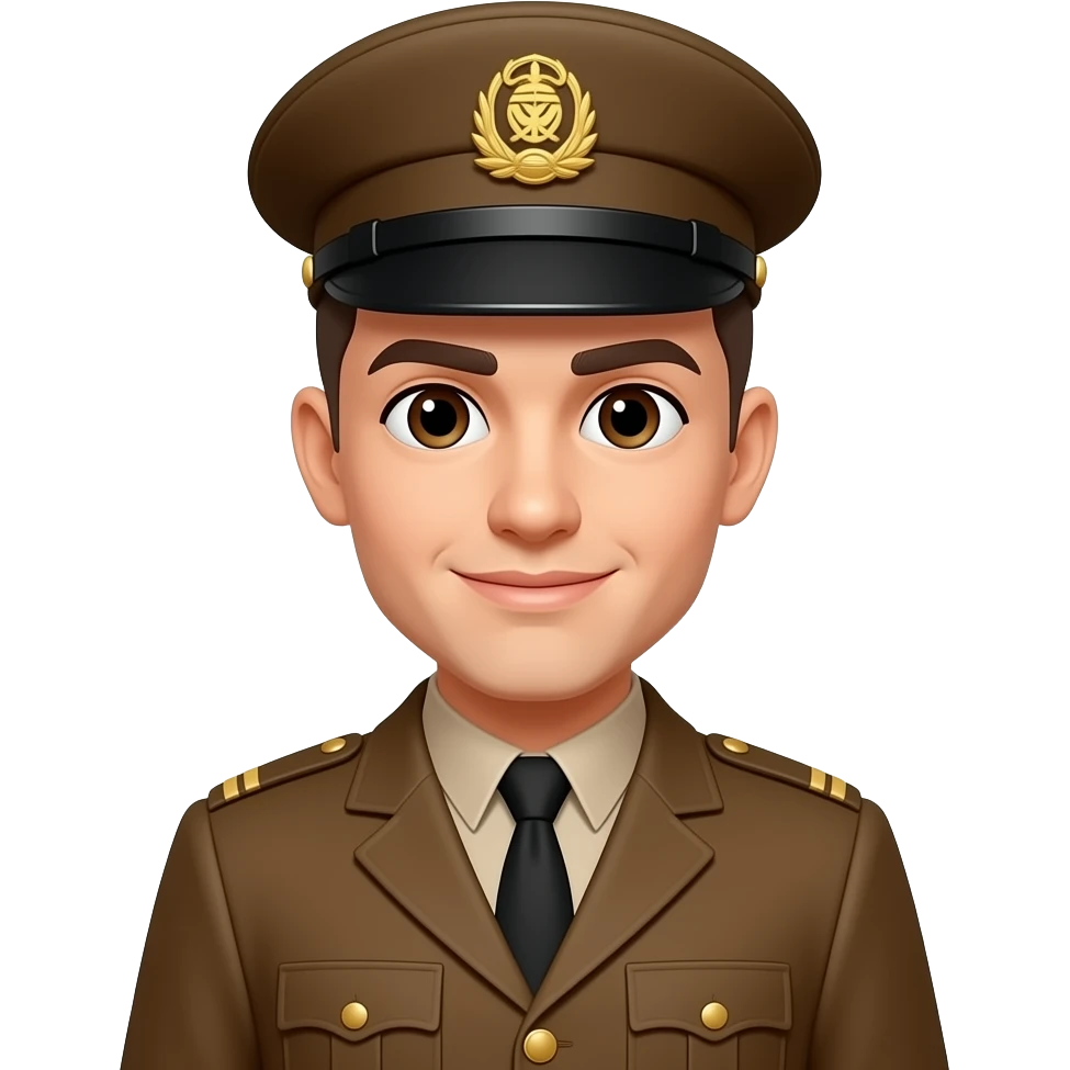 Same with brown uniform emoji