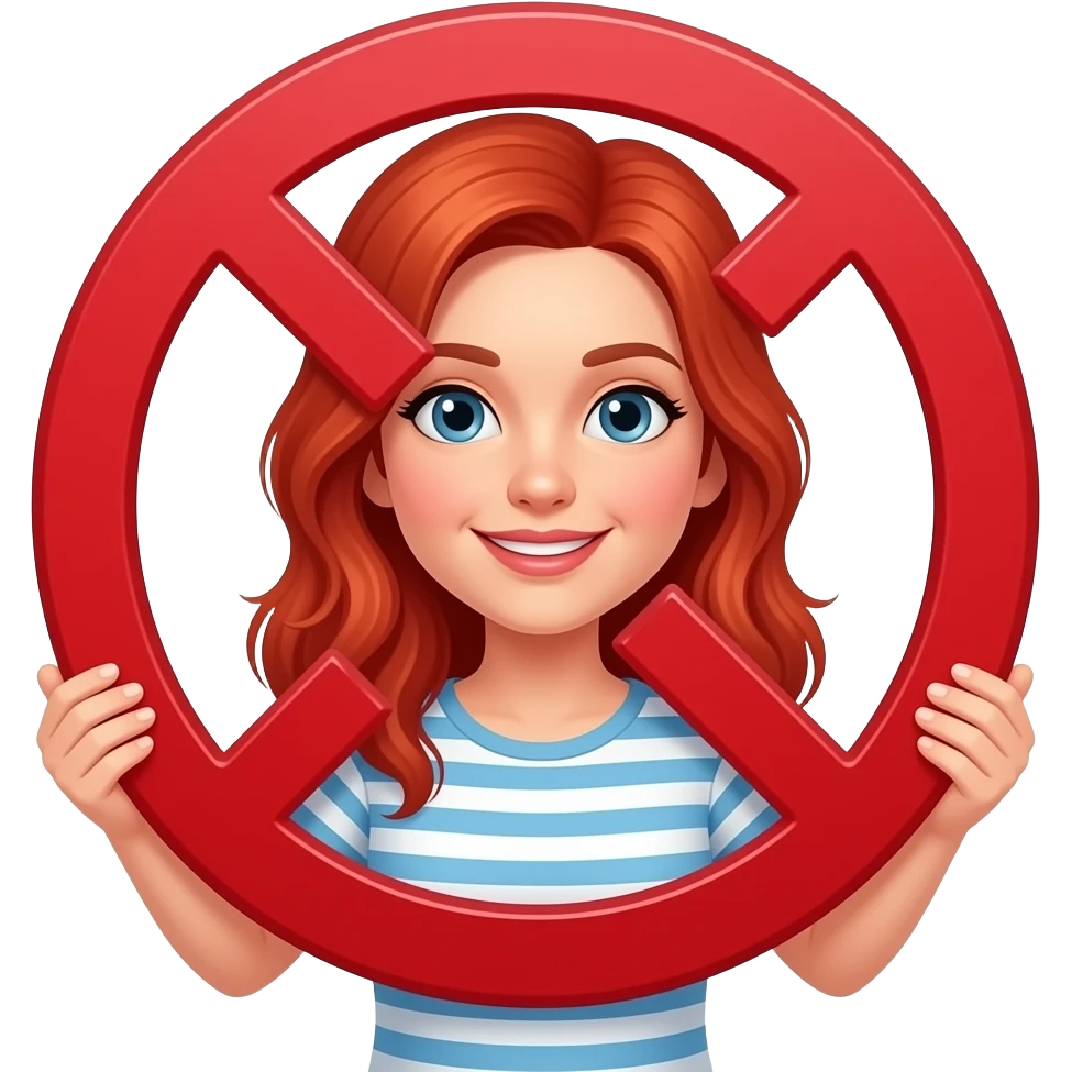 👩‍🦰🚫 emoji
