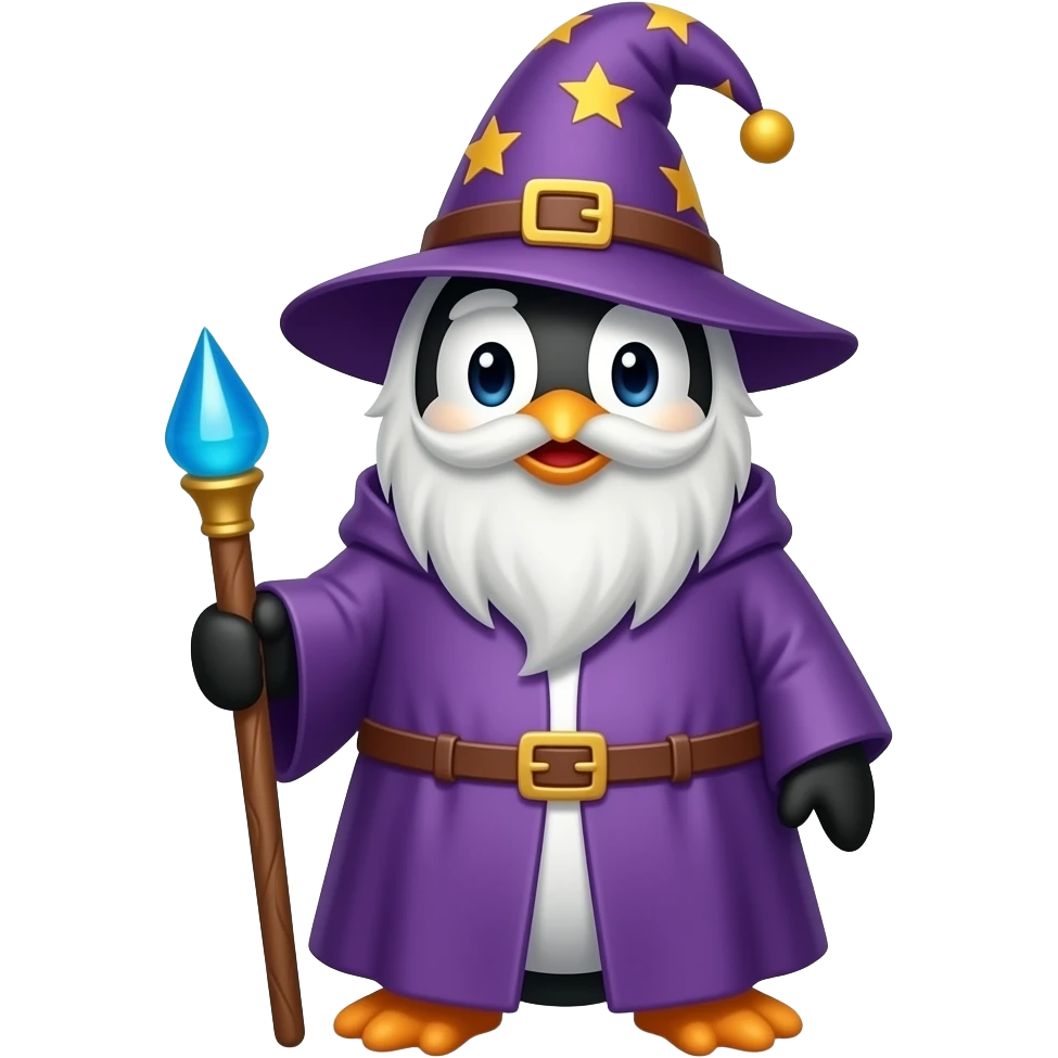 Penguin Wizard emoji