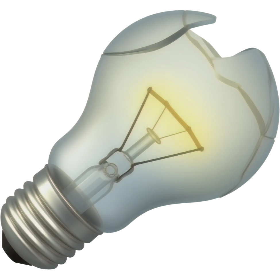 broken lightbulb emoji