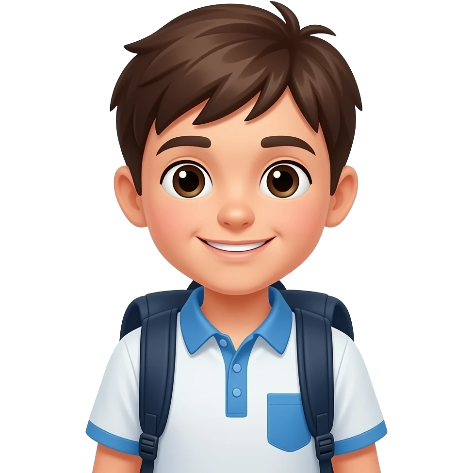 school bagpack boy kid emoji