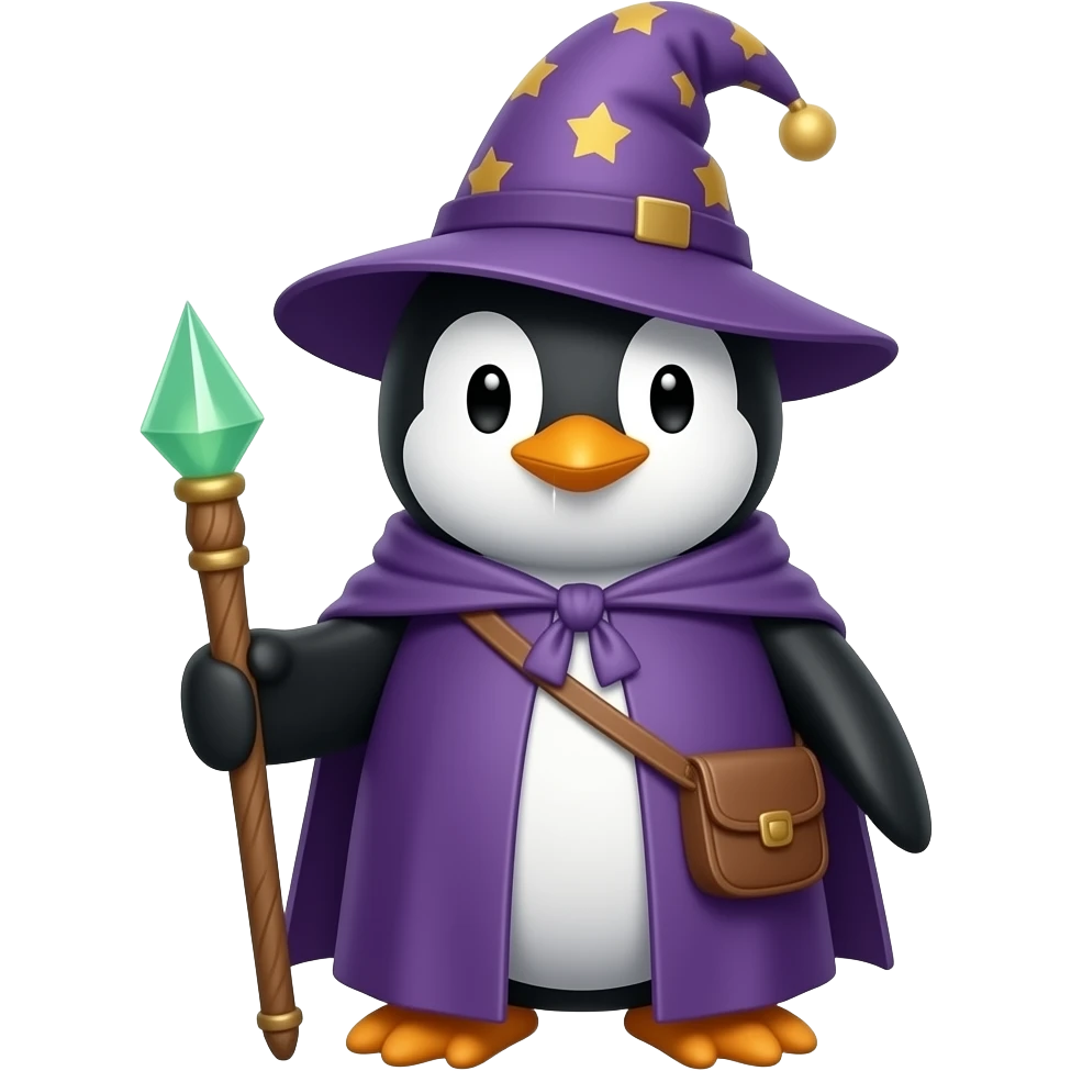 Penguin Wizard emoji