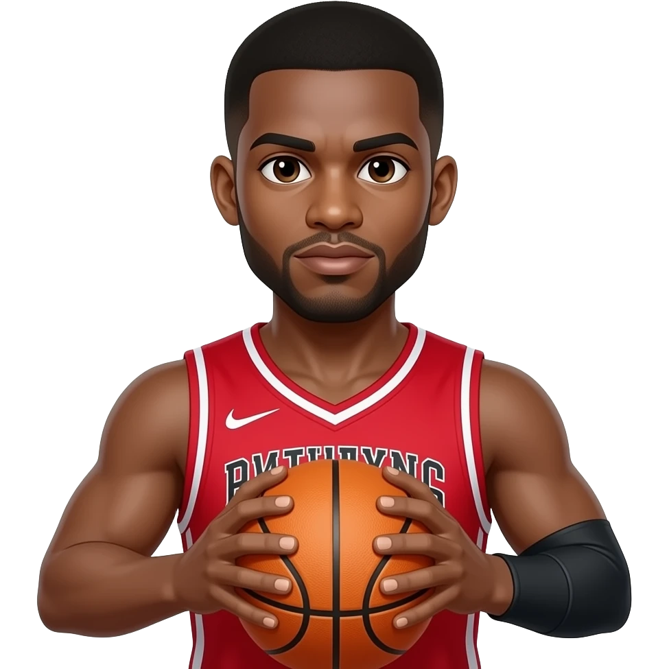 white basketball player portrait emoji