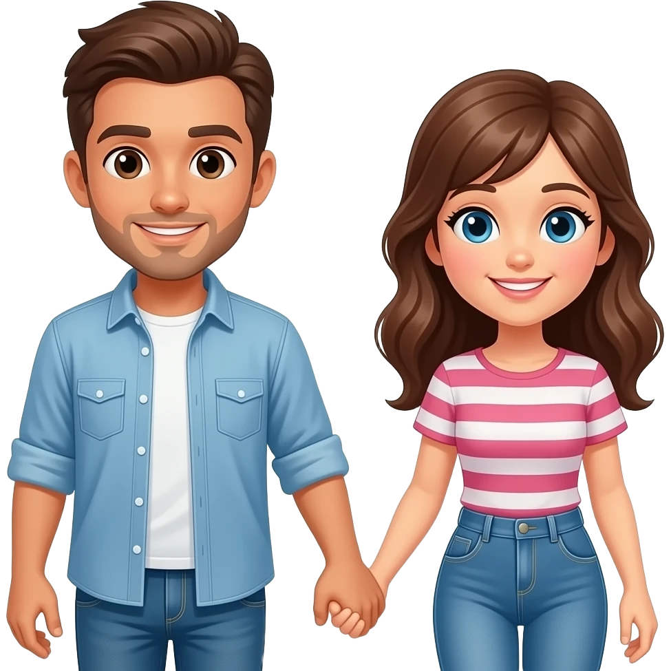 Boyfriend and girlfriend hath pakad ke chalte hue emoji