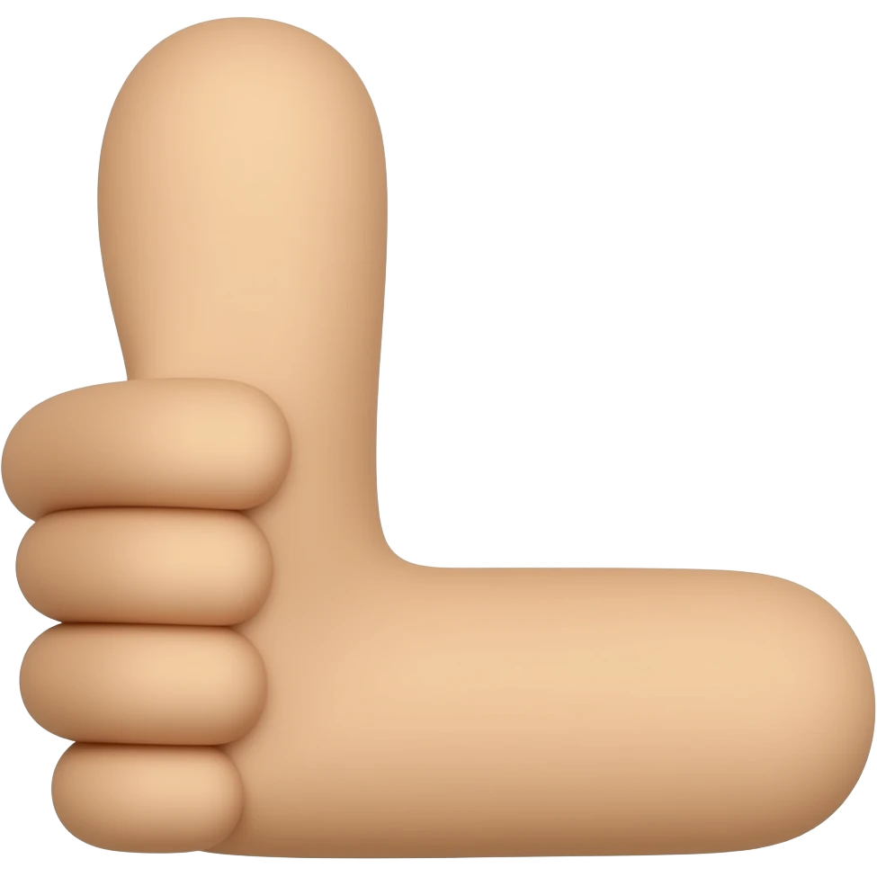 hand in the shape of the letter L emoji