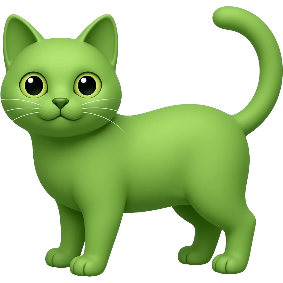 Chat vert animale emoji