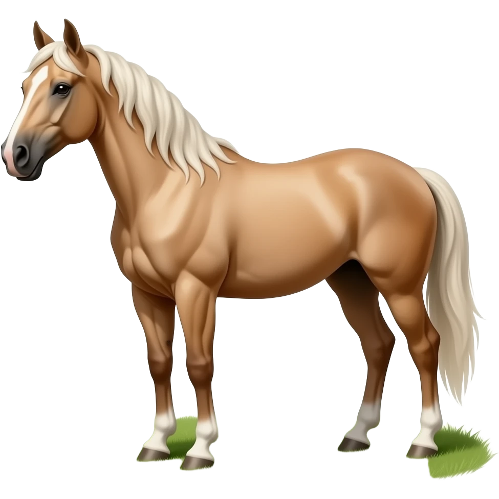 realistic beige lofty thoroughbred emoji