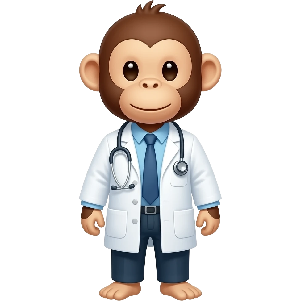 Dr monkey symbol emoji