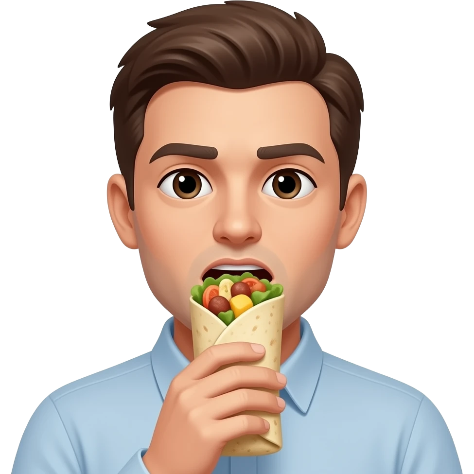 Choking on a burrito emoji