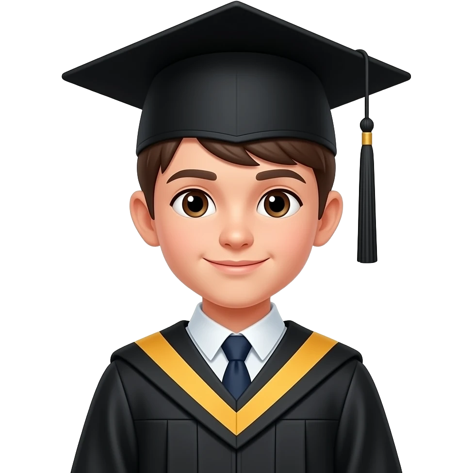 NIÑO GRADUACION SIN FLEQUILLO emoji