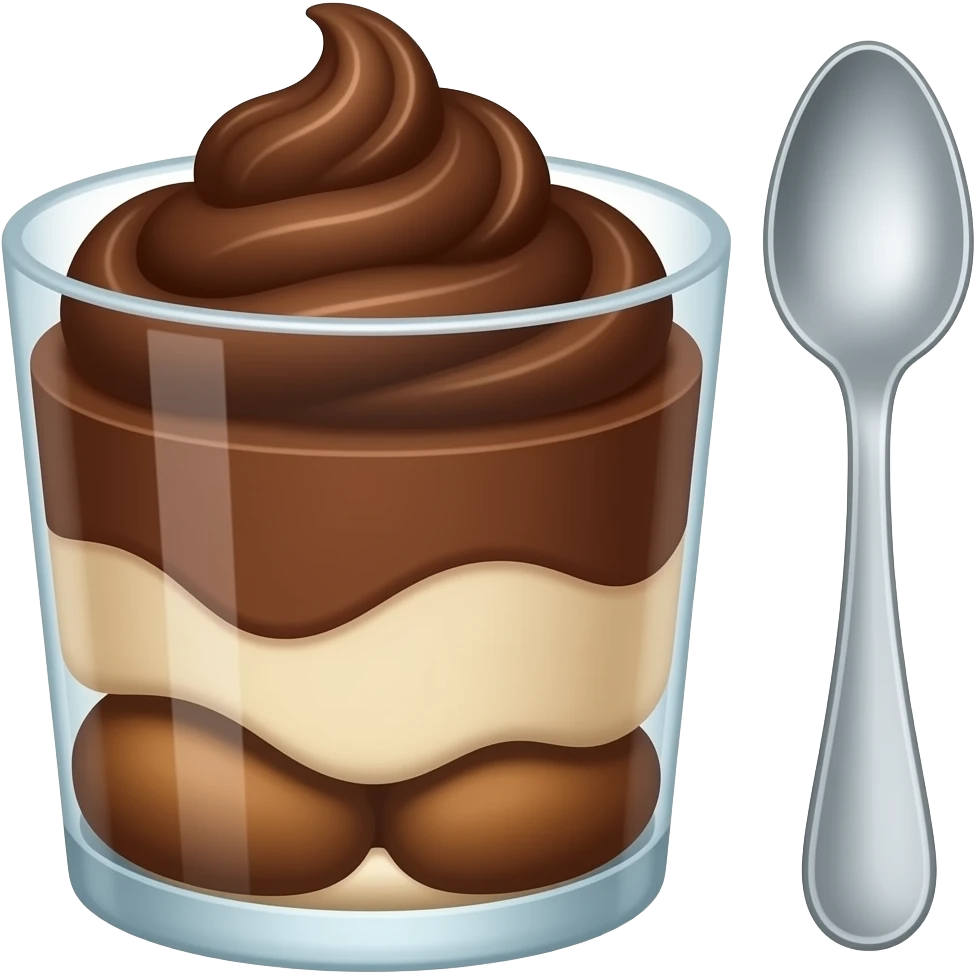 chocolate tiramisu protein spoon emoji