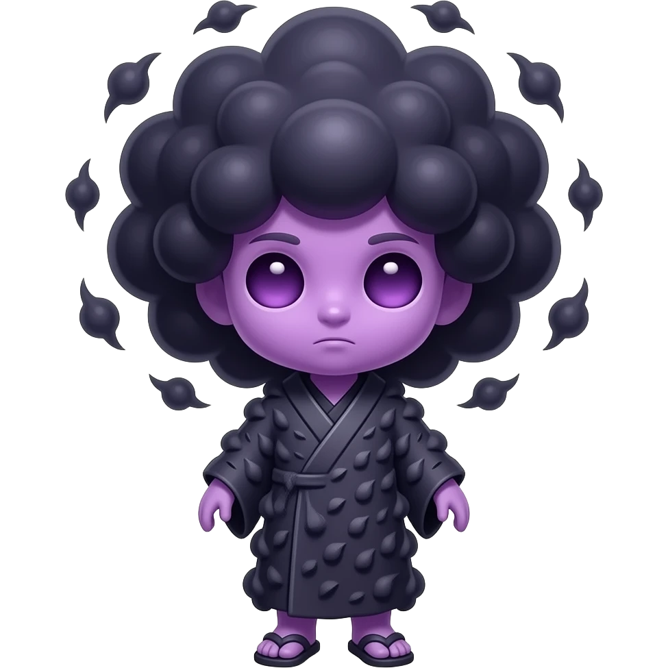 A full-body character with a massive head and tiny body, featuring ...