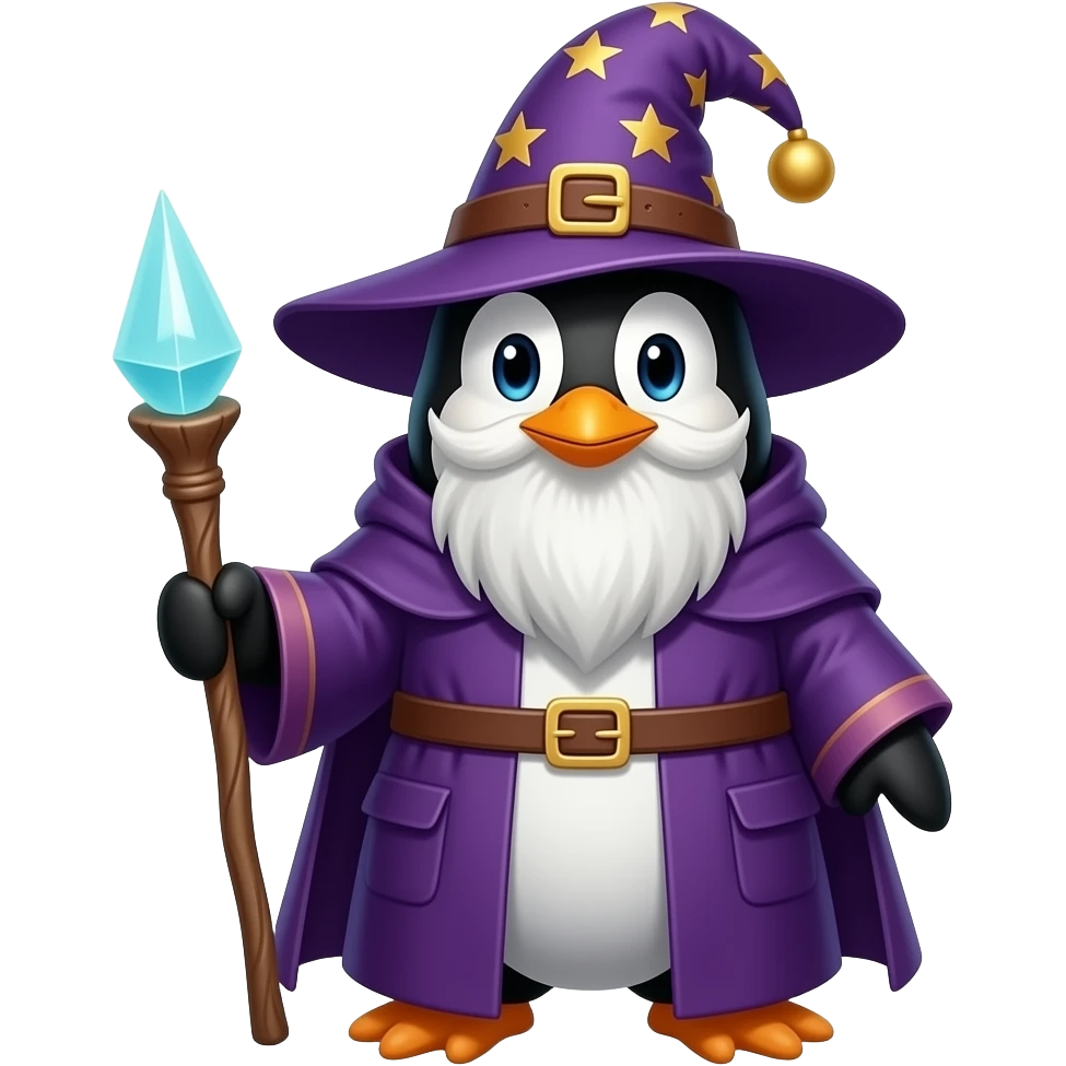 Penguin Wizard emoji