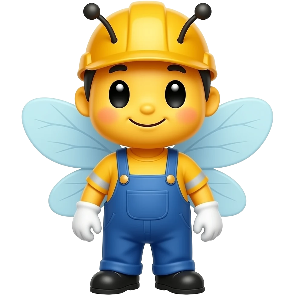 cute cartoon worker bee emoji