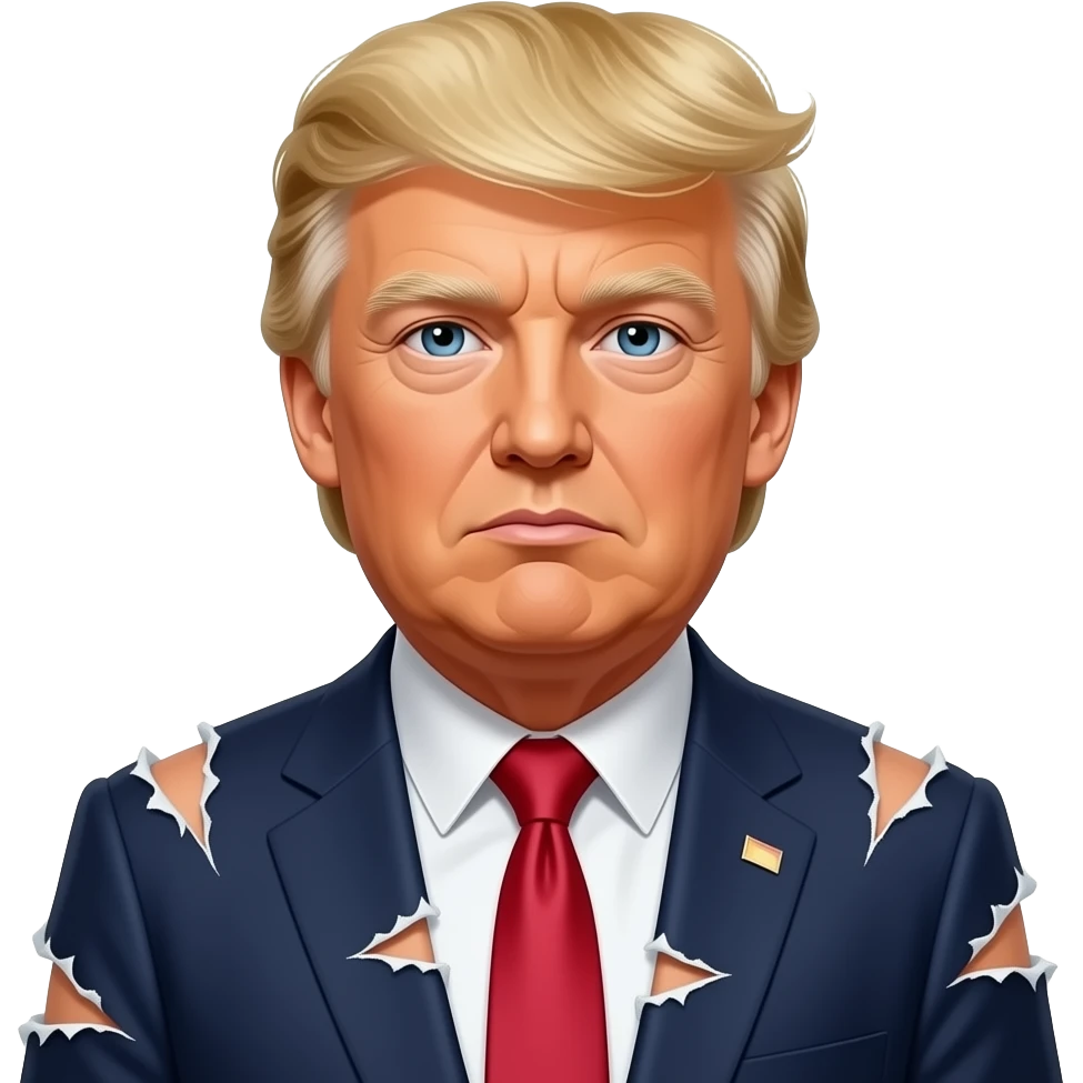 I need trump emoji with torn clothes emoji