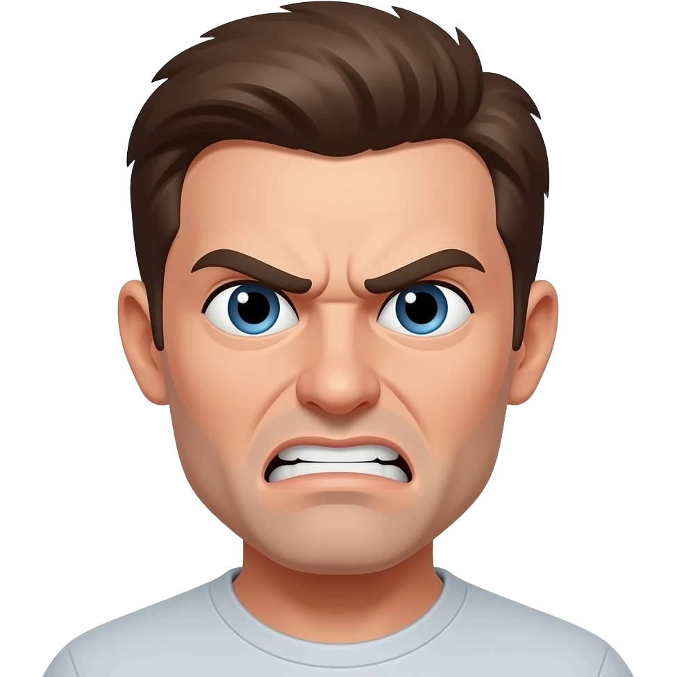 Frustrated and mad emoji