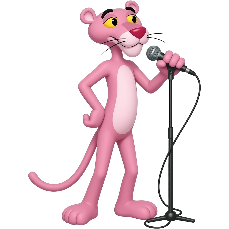 A pink panter( singer) singer emoji