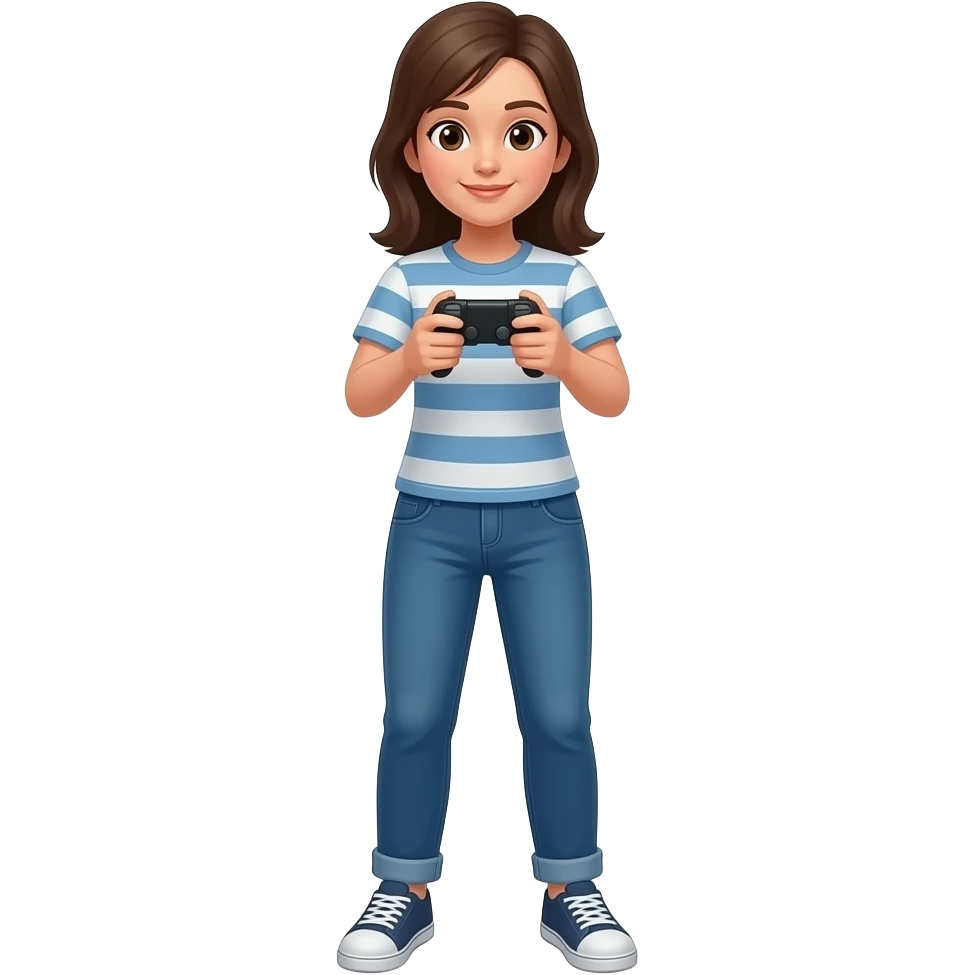 Woman mobile gaming emoji