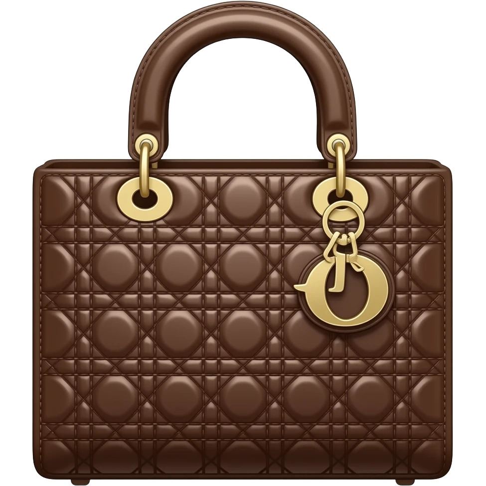 dark brown dior bag emoji