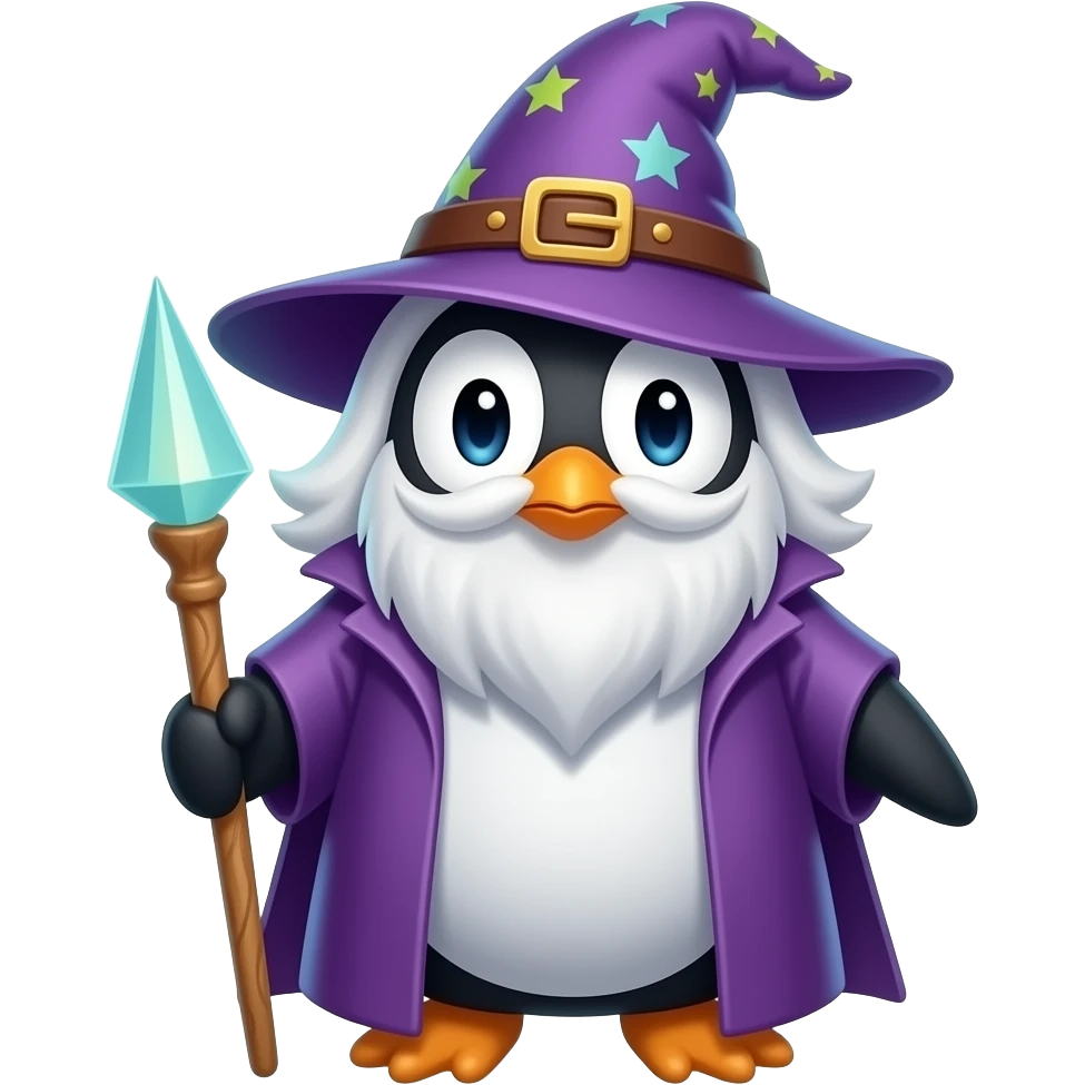 Penguin Wizard emoji