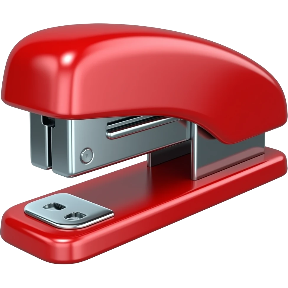 profile view side view shiny red stapler emoji