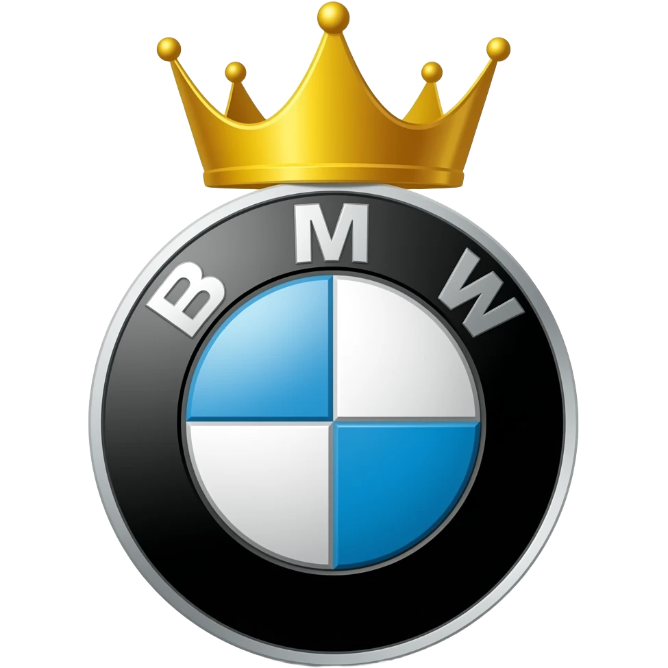 BMW logo with crown emoji