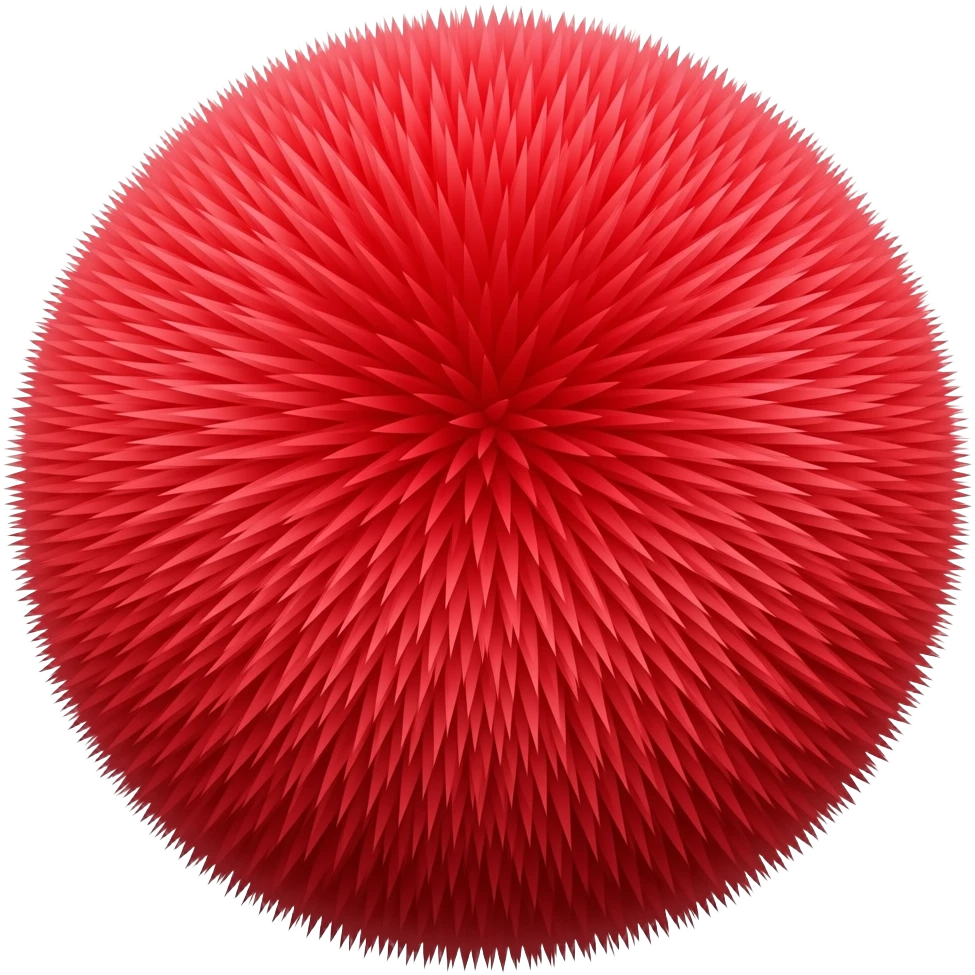Red Fuzzy dice, high detail, hyper realism emoji