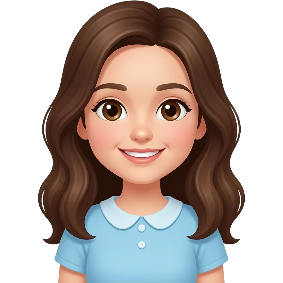 Cute brown girl emoji