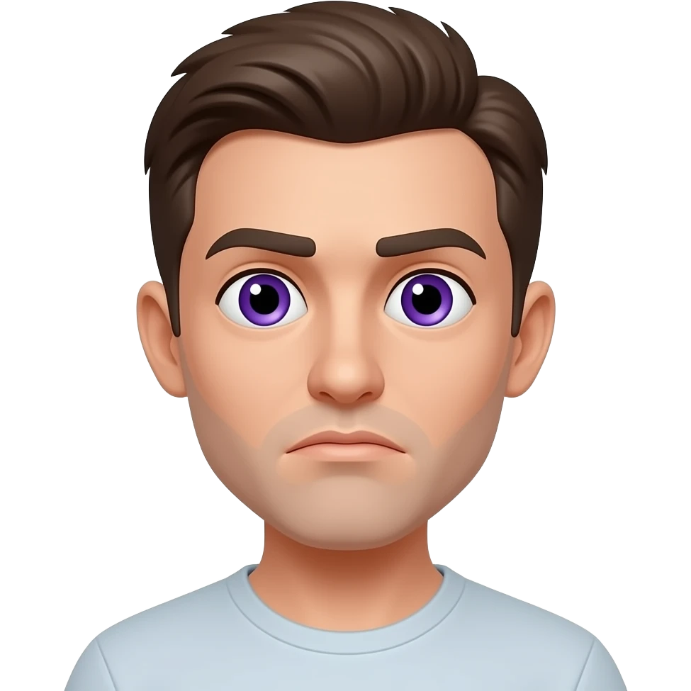 Add purple ocular eyes and no reaction face emoji