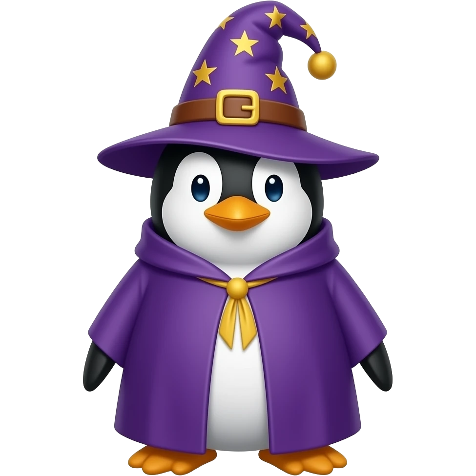 Penguin Wizard emoji