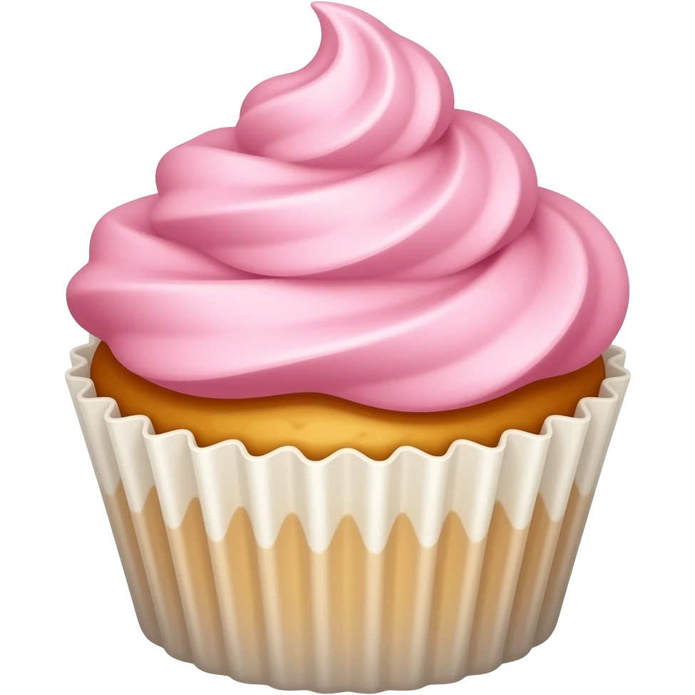 Cupcake with pink icing emoji