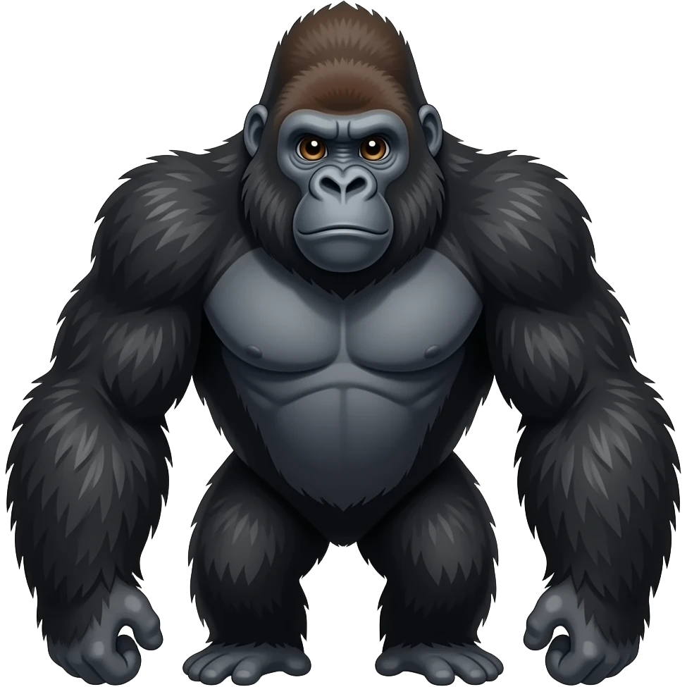 Make black gorilla from gorilla tag emoji