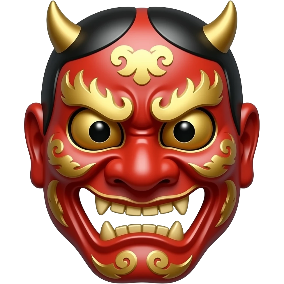 Hyottoko festival mask emoji